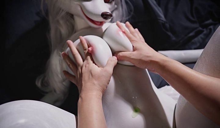 ⁣Fuck with fox furry doll