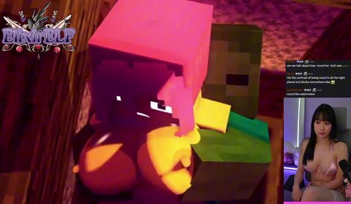 ⁣Reacting to 20 minutes of minecraft hentai