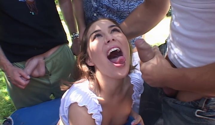 ⁣Ashley blue gets gangbanged