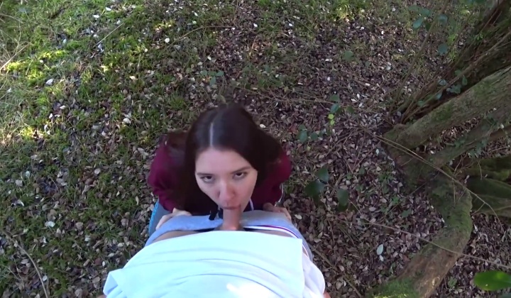 Hot big natural tits teen tight pussy fucked hard outside