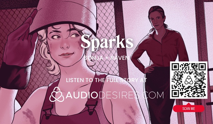 ⁣Asmr audio porn: masc lesbian welder catches you rubbing your pussy at work