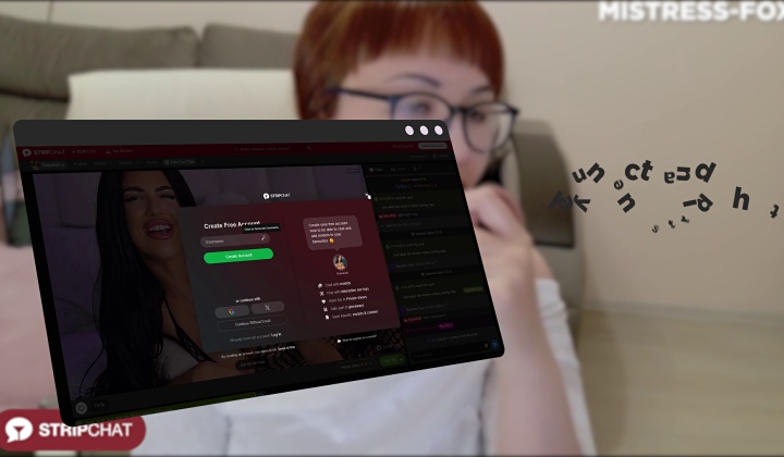 ⁣Mistress-fox fiery redhead with glasses gives brutal deepthroat and messy facial