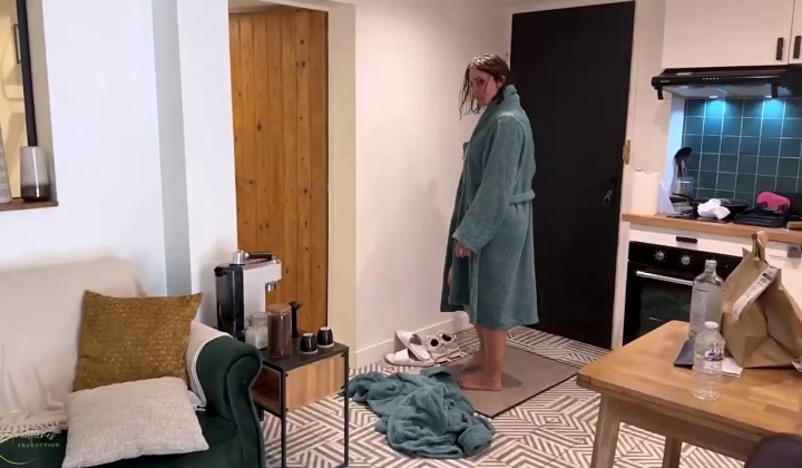 ⁣French young hairy mature andra fucked in every rooms of house. cum in mouth